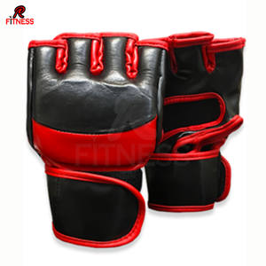 Gants de boxe professionnels demi-doigts, protège-pouce thaïlandais, gants de MMA en cuir véritable UFC - Product Image 6