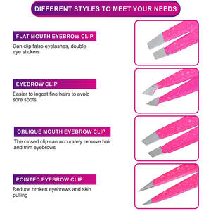 Kit de Pinzas para Pestañas de Acero Inoxidable de Alta Calidad, Marca Privada, Alto Rendimiento, Duraderas y Reutilizables con Puntas de Color en Contraste - Product Image 3