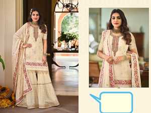 ชุดชาราราสำหรับผู้หญิง ชุดคุर्ตาแบบดั้งเดิม ชุดชาราราผ้าจอร์เจตต์เทียมคุณภาพดีที่สุด เหมาะสำหรับงานปาร์ตี้ งานลำลอง และงานพิธีการแบบอินเดีย - Product Image 3