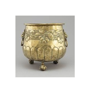 Golden brass Decorative Set <b>Vase</b> for Living Room Tab with Stand Planter Pots from Indian manufacturer - Product Image 2