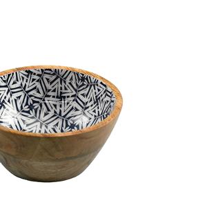 Cuenco de servicio con estampado de lujo para el hogar, Hotel y restaurante, cuenco para fruta y sopa, Color marrón, tazón de madera para servir ensalada y plato - Product Image 1