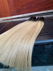 Top Quality Machine Double Weft 100% perruque de cheveux humains couleur blonde pour les femmes noires - Product Image 5