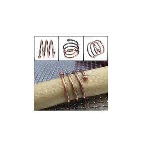 Anneaux de maintien de serviette en métal de luxe de haute qualité en fer cuivré pour tables, mariages, restaurants et hôtels - Product Image 1