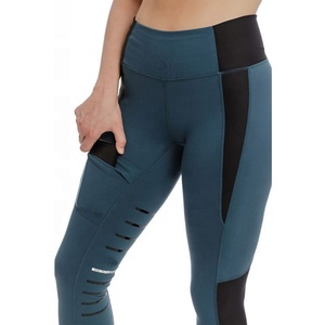 Women's Custom Made Summer Bodybuilding Gym Yoga Fitness Printed Leggings Mid-waist Colours Blocking Running <b>Tights</b> <b>Knee</b>-Length - Product Image 3