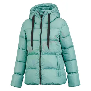 Gepolsterte Jacken aus 100% Polyester für Frauen Warme, bequeme Winter jacke außerhalb der westlichen Daunen jacken für Frauen