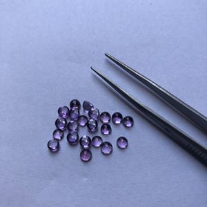 Pierre précieuse améthyste naturelle de 3mm Cabochon rond lisse et calibré pour la fabrication de bijoux décorés Utilise la dernière conception - Product Image 1