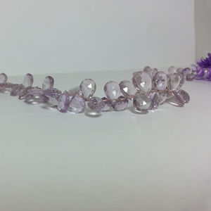 8mm 10mm Naturel Rose Améthyste Pierre Facettes Poire Briolette Pierres Précieuses Perles Brins Prix De Gros Semi Précieux pour Bijoux DIY - Product Image 3