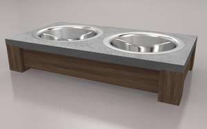 Bol pour chien en acier et bois écologique bol pour animaux de compagnie pour usage domestique - Product Image 5