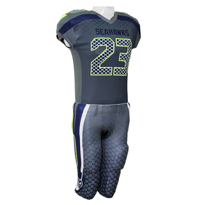 2022 jeunes uniformes de Football américain respirant attirail sergé Jersey ensemble personnalisable plaine chemise pantalon grande taille Option - Product Image 1