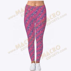 Venta caliente mujeres Floral impreso mallas de cintura alta moda correr Fitness Yoga pantalones gimnasio ropa cintura elástica antibacteriano - Product Image 1