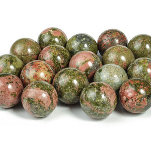 2022 última esfera de Unakite piedra Bola de ágata roja cristales curativos naturales piedras preciosas talladas decoración de oficina regalos mascota - Product Image 1