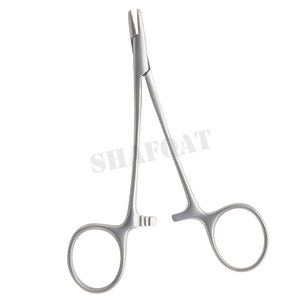 Portaagujas manual Derf de 12 cm con inserto de carburo de tungsteno Base de instrumento quirúrgico - Product Image 2