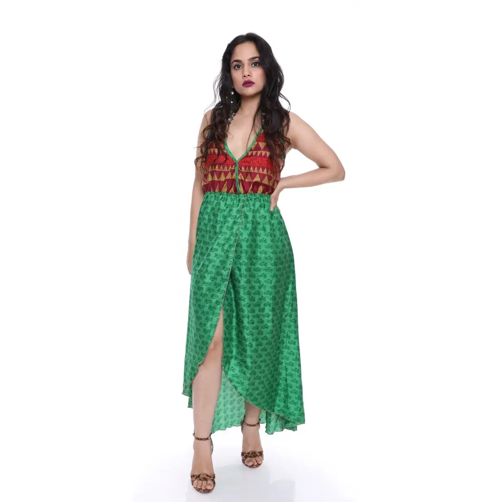 Gaun Maxi Liburan Pantai Motif Bunga Elegan untuk Wanita, Gaun Acara Spesial untuk Wanita