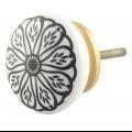 Poignées et boutons décoratifs noirs de tiroir de cuisine Bouton d'armoire de garde-robe florale de marguerite en vrac à prix bon marché