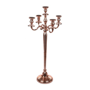 Portavelas de diseño Vintage de Color dorado de aspecto hermoso, soporte de vela de Metal de alta calidad, 5 brazos para centro de mesa a granel - Product Image 3