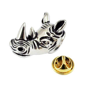 Diseño personalizado promocional de Metal rinoceronte Pin de solapa - Product Image 3