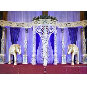 Decoración de Escenario con Temática Blanca para Recepciones, Temática Noche Árabe, Decoración de Escenario para Bodas de Bollywood, Decoración de Escenario para Fiestas con Temática de Aladdin - Product Image 1