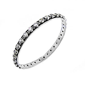 Thin <b>Bangle</b> Fancy Shaped Cubic Zirconia Multi Gems 925 Solid Sterling <b>Silver</b> <b>Bangle</b> Morden Design <b>Bangle</b> for <b>Women</b> - Product Image 1