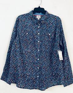 Chemise décontractée à manches longues à imprimé floral pour femmes de marque de qualité supérieure Blouse et hauts avec bouton 100% coton écologique - Product Image 3