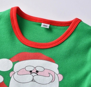 คอลเลกชั่นเสื้อผ้าเด็กเสื้อยืดผ้าฝ้ายถักลายซานตาคลอสแบบใหม่เป็นมิตรต่อสิ่งแวดล้อม - Product Image 4