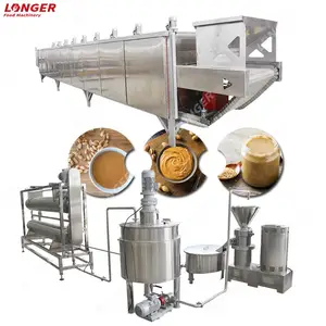 CE Automatic Macadamia Paste Sesame Seeds Cleaning Grinding Machinery Peanut Butter Making Machine Malaysia