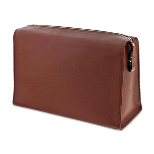 Bolsa de Maquillaje Personalizada al por Mayor, Hecha a Mano, de Cuero Genuino de Lujo, con Cierre de Cremallera, de Alta Calidad, Duradera y Personalizable - Product Image 1