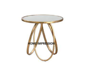 Fantaisie marbre haut Designer Antique Table en métal décoratif jantes en métal Table basse pliante ameublement salon décoratif - Product Image 3