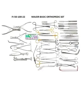 Conjunto completo de 74 pcs aço inoxidável cirúrgico, básico, grande cirurgia ortopédica, qualidade de exportação