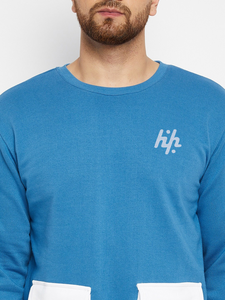 Conjunto Deportivo Huzaifa para Hombre, Corte Regular, Azul Cielo y Blanco, Poliéster/Algodón, Felpa, Elástico en 4 Direcciones, Transpirable, Cómodo para Invierno - Product Image 5