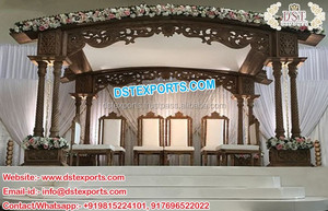 Celebración de boda exclusiva Raj Mahal Mandap Boda Estilo abierto Raj Mahal Mandap Última fibra Boda real Mandap EE. UU. - Product Image 4