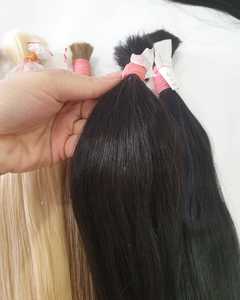 100% russe remy extension de cheveux humains de qualité supérieure cheveux en vrac à vendre prix de gros usine - Product Image 5