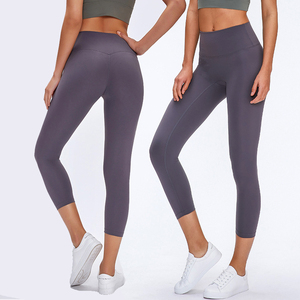 Gran oferta, mallas de Yoga de compresión de punto para mujer de alta calidad, bolsillos transpirables antibacterianos, logotipo personalizado, cintura media, nuevo - Product Image 2