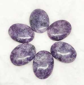 Most Selling Hand Polished Lepidolite <b>Crystal</b> Palm Stone <b>for</b> Calming Energy Available at Affordable Price - Product Image 1