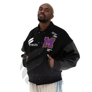 Chaqueta Varsity de Lona Personalizada para Hombre 2024 - Impermeable y Transpirable para Todas las Estaciones - Product Image 3