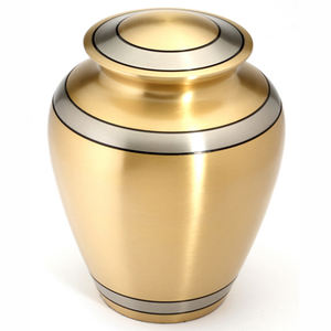 Brass Pewter Memorial Metal Brass Adults Human Funeral Ashes Cremation Urn American/European Style - Product Image 1