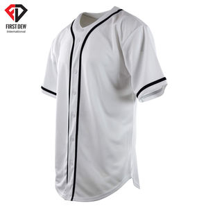 การออกแบบที่กำหนดเองธรรมดาด้านบนที่ขายดีที่สุดผ้าที่มีคุณภาพดี100% โพลีเอสเตอร์พลัสขนาดระบายอากาศกีฬาเสื้อเบสบอลสำหรับผู้ชาย - Product Image 2