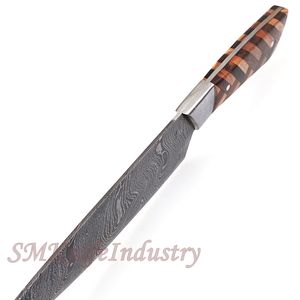 Hand Forged Damascus Steel Kitchen Chef <b>Knife</b> Set Custom New Design with Leather Sheath Cover Sharp for Paring and <b>Sharpening</b> - Product Image 3
