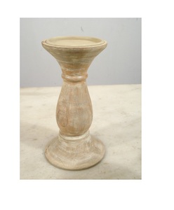 Décoration de la maison Bougie en bois Pilier Holder White Wash avec haute qualité pour la décoration de table - Product Image 3