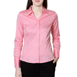 Camisa informal de algodón 100% para mujer más vendida, decoración de botones con estampado sólido, diseño de logotipo personalizado, Popelina de talla XS para otoño bajo - Product Image 6