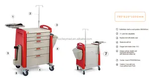 Hospital Trolley Mobile Abs Emergency Trolley Hospital Crash Cart Medical Trolley Price