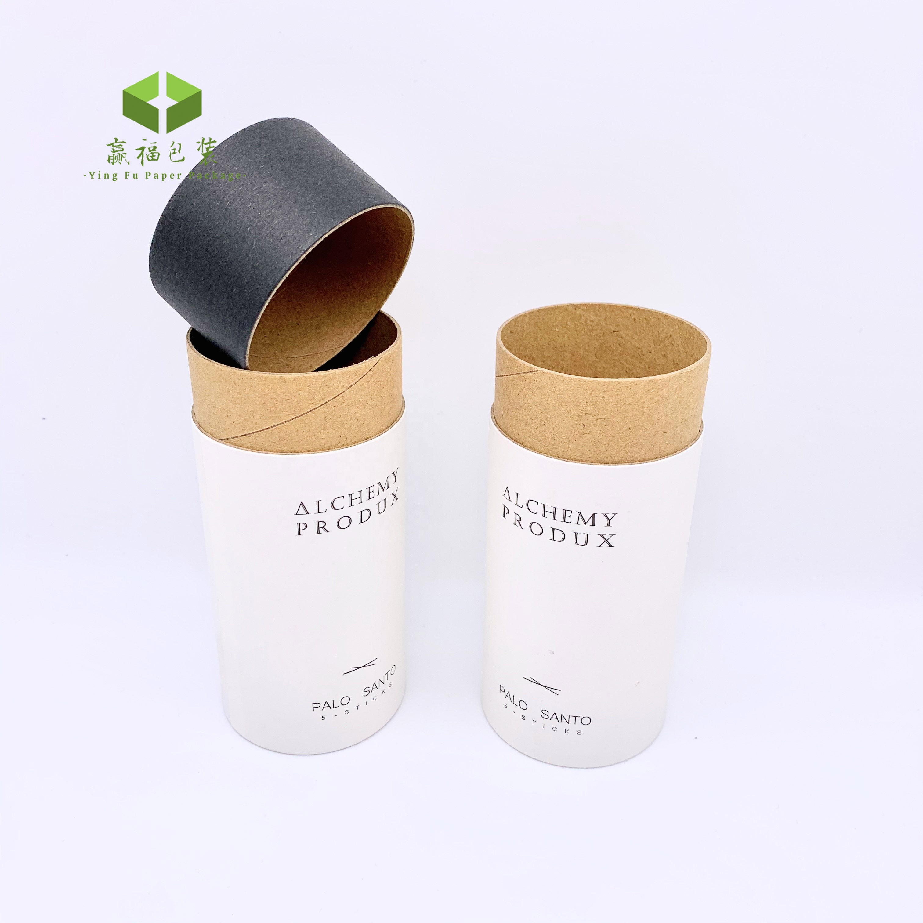 Custom Cardboard Gift Boxes Packaging Papers Essential Oil Face Cream White Kraft Paper Tube Paper Packaging