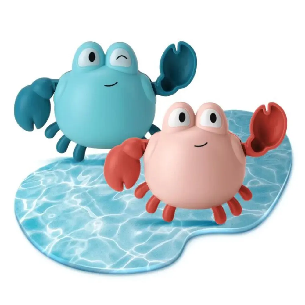 여름 목욕 샤워 장난감 귀여운 만화 동물 게 아기 태엽 시계 수영 목욕 장난감