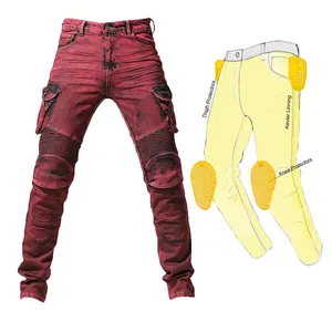 Best Selling Motorcycle Reinforced Style AA Rated Kevlar Jeans Creased Style Cargo Pants For Men Prime Protection