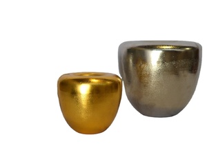 Premium Vintage único nuevo diseño aluminio chapado en oro moderno lujo gran oferta hogar boda decorativo antiguo floreros - Product Image 4