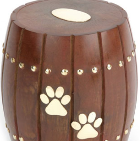 Wooden Pet Cremation Urn Paw Print Design Brown Wood Ashes Urn <b>Memorial</b> <b>Keepsake</b> Funeral Urn for Dog Cat Burial Container - Product Image 2