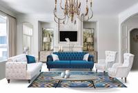 Ensemble de canapés Rondo Chesterfield de style européen moderne avec cadre en bois massif, canapé-lit et rangement, meubles pour la maison