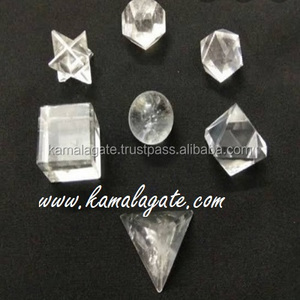 Wholesale 7pcs Handmade Scared Geometry Healing Platonic <b>Crystal</b> <b>Sets</b> Natural Gemstone Quartz Semi-Precious Stone Crafts on Sale - Product Image 2