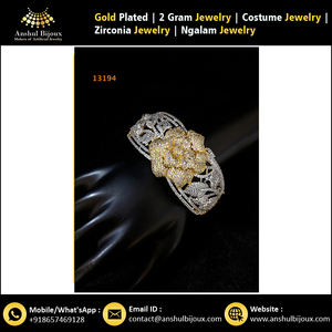 American Diamond <b>Beaded</b> <b>Bracelets</b> Set for Women Wedding Anniversary Engagement/Gift Party Copper/Brass Number Shape Jewellery - Product Image 5