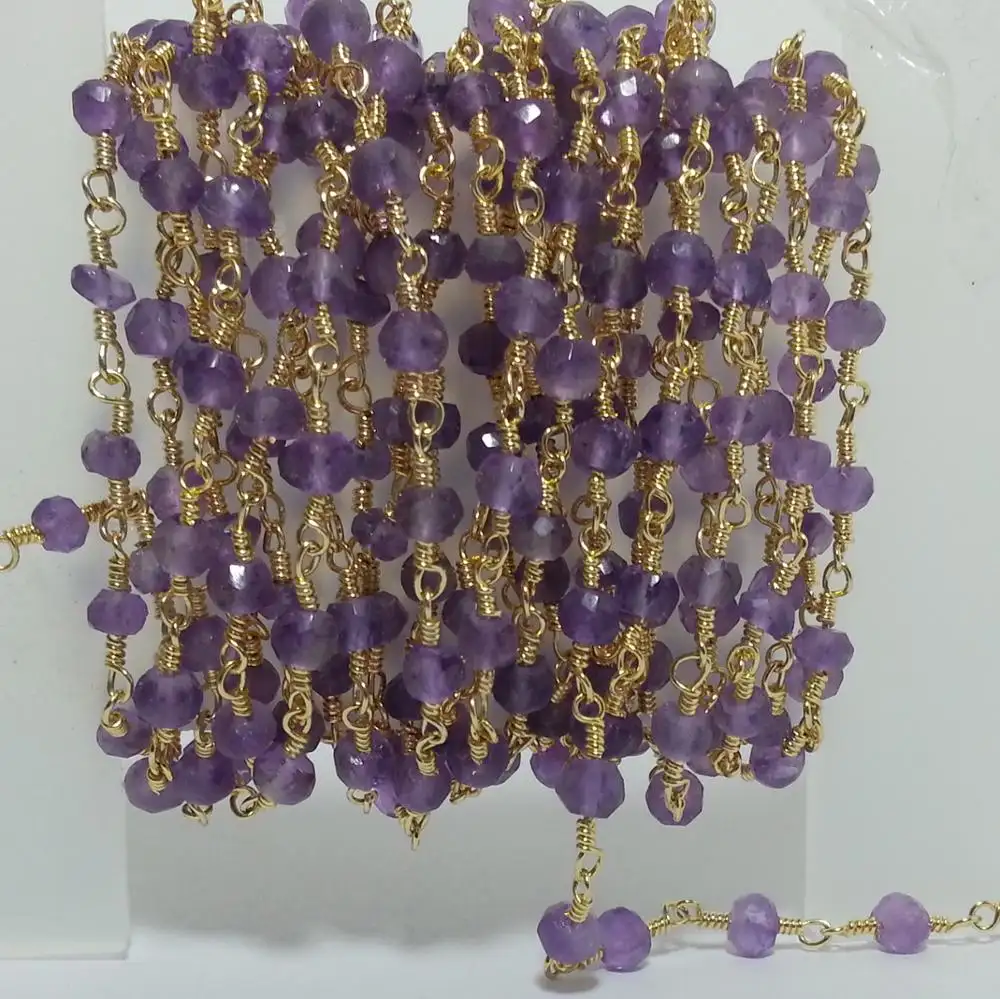 Natural Amethyst Gemstone Beaded Rosary Chain from Wholesale Manufacturer Shop Online Now at Dealer Price Alibaba India 2023 DIY