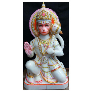 Marbre Statue Assis Hanuman Main Idol - Product Image 1